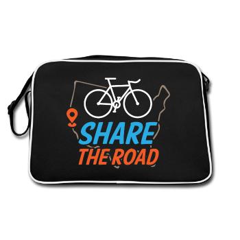 Share The Road - Retro Bag - black/white - Back