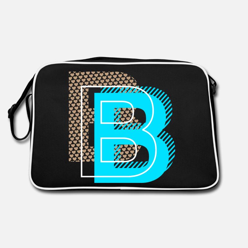 Cooler Buchstabe B Retro Tasche