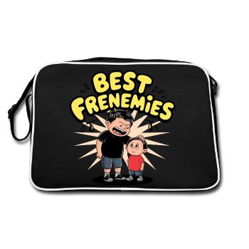 Frères ennemis - Amour et rivalité entre frères et sœurs - Sac Retro - noir/blanc - Dos