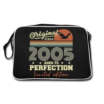 Original 2005 Geburtstagsgeschenk 2005 Retro 2005 - Retro Tasche - Schwarz/Weiß - Hinten