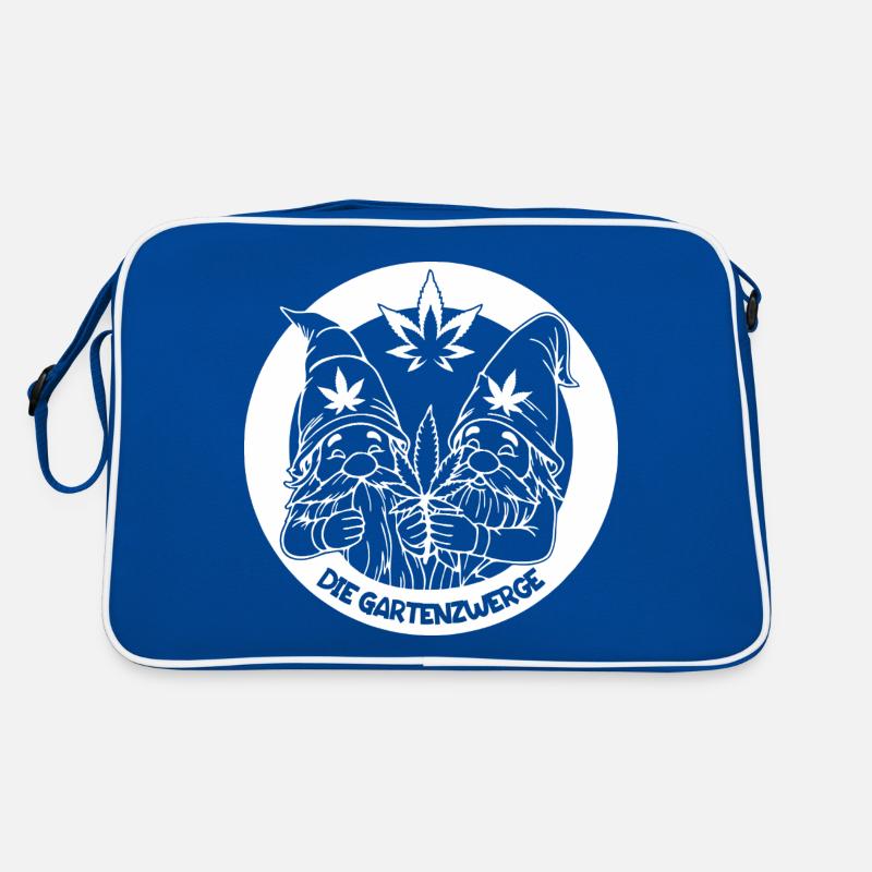 Kiffer Gartenzwerge mit Hanfblatt Retro Tasche