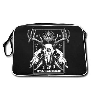 Occult Spirit Deer Skull - Retro Bag - black/white - Back