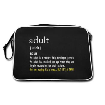 Adulte - Sac Retro - noir/blanc - Dos
