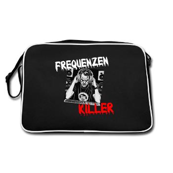 Frequenzenkiller - brutal gute Tontechniker - Retro Tasche - Schwarz/Weiß - Hinten