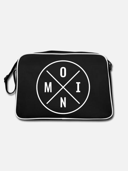 Moin - Retro Tasche - Schwarz/Weiß - Hinten