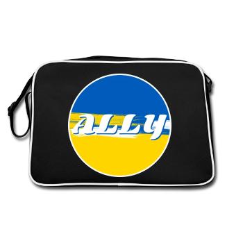 Allié, l’Ukraine - Sac Retro - noir/blanc - Dos