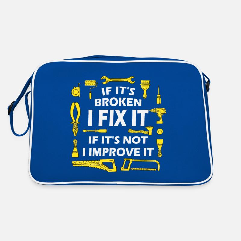 If It’s Broken, I Fix It - DIY Enthusiast Quote Retro Bag