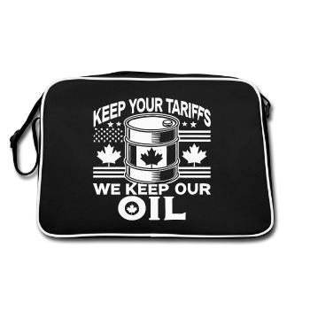 Gardez vos tarifs, nous garderons notre pétrole - Sac Retro - noir/blanc - Dos