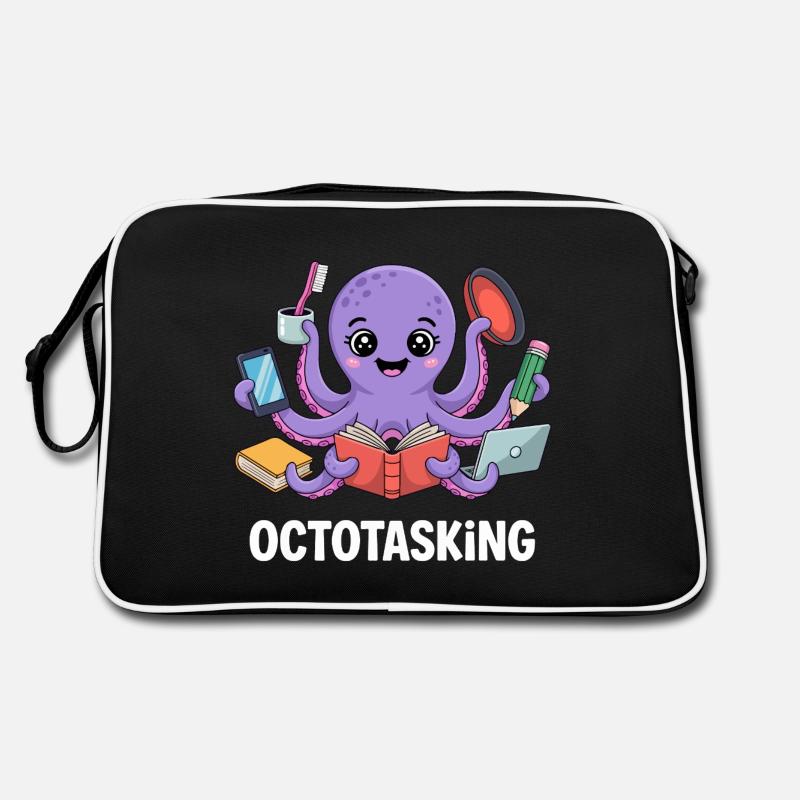 Octotasking octopus en mode multitâche Sac Retro