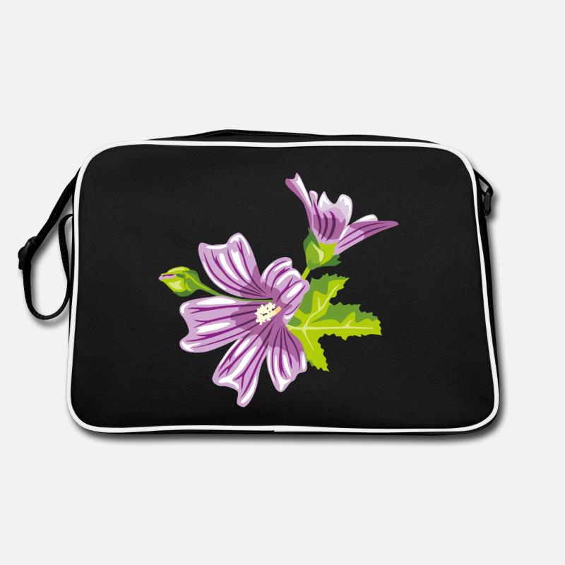 Bouquet de fleurs sauvages violettes Sac Retro