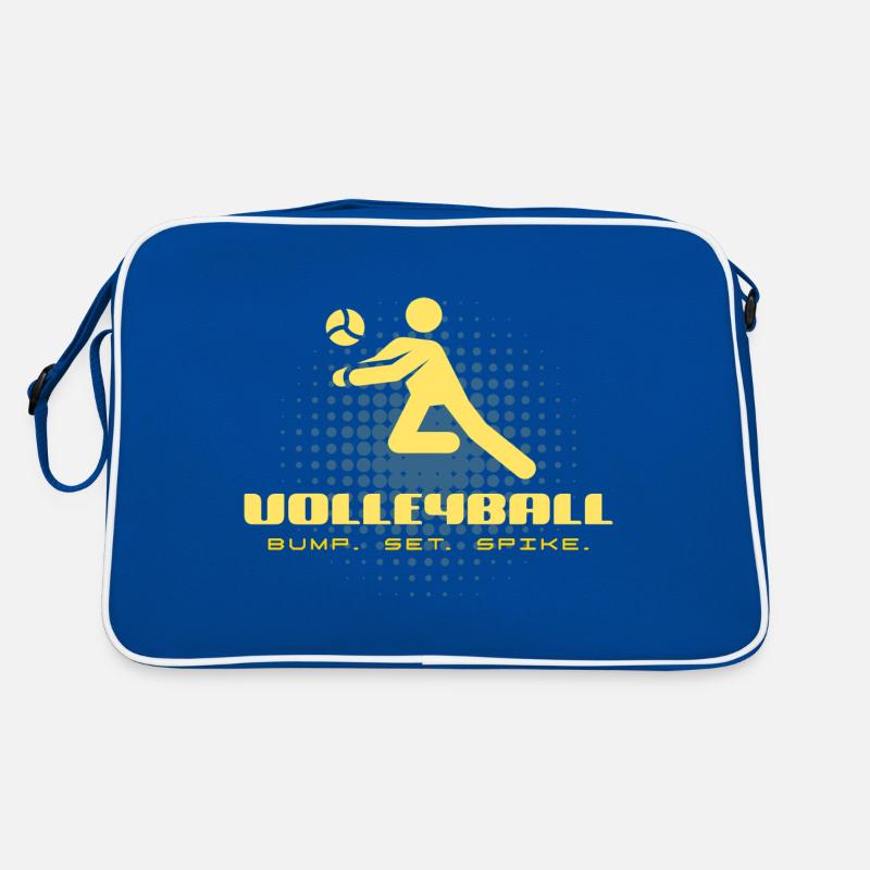 Logo de dragage de volley-ball Sac Retro