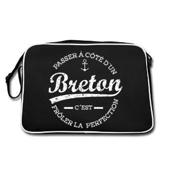 Breton,Bretagne,breizh - Sac Retro - noir/blanc - Dos