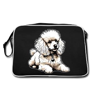 Caniche mignon - Sac Retro - noir/blanc - Dos