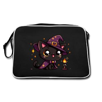 Witch Kitten - Retro Bag - black/white - Back