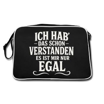 Dictons sarcastiques effrontés - Sac Retro - noir/blanc - Dos
