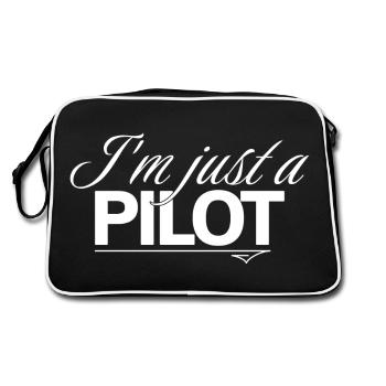 Job Design T-shirt Pilot - Retro Bag - black/white - Back