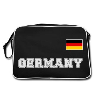Maillot de l’Allemagne look ALLEMAGNE avec drapeau - Sac Retro - noir/blanc - Dos