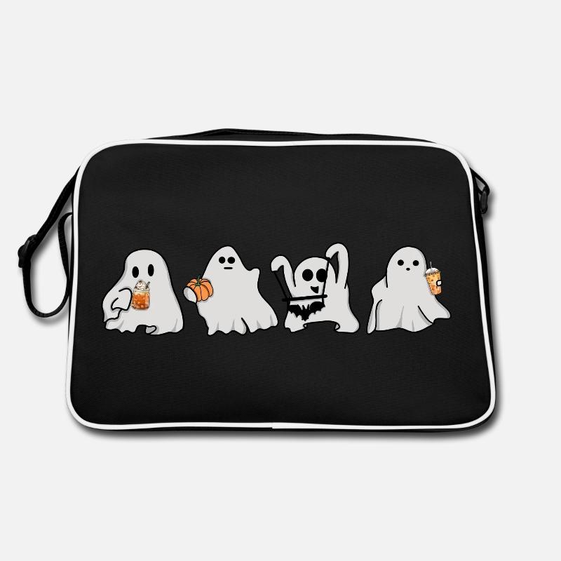 Geister - Retro Tasche - Schwarz/Weiß