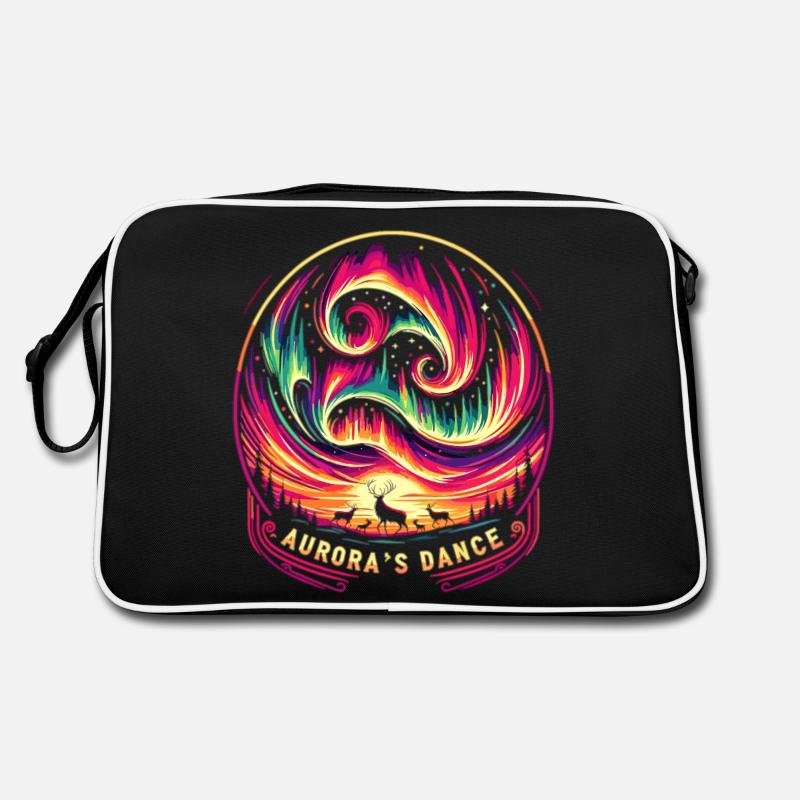 Lebendiges Nachtleben Retro Tasche