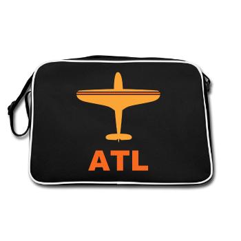 Flughafen Atlanta - Georgia - Airport - Flugzeug - Retro Tasche - Schwarz/Weiß - Hinten