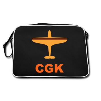 Jakarta Airport - CGK - Indonesia - Spotter - Retro Bag - black/white - Back