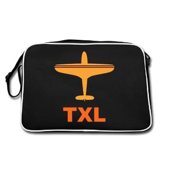Flughafen Berlin Tegel - Spotter Spotting - Retro Tasche - Schwarz/Weiß - Hinten