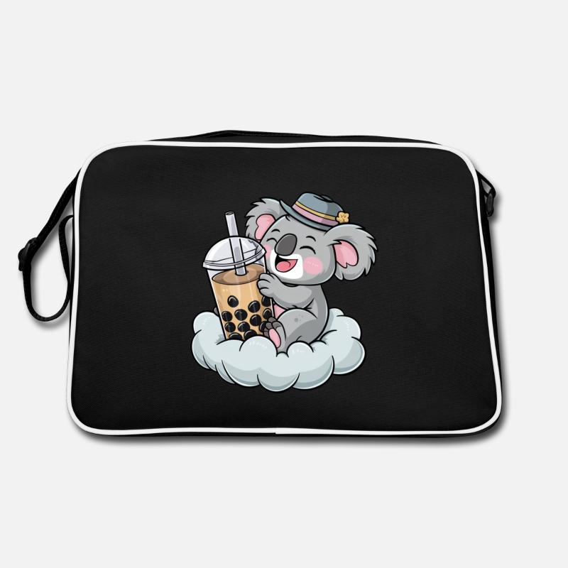 Koala drinking bubble tea Retro Bag