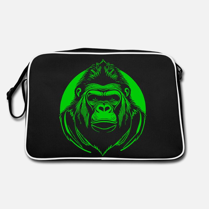 Green gorilla logo Retro Bag