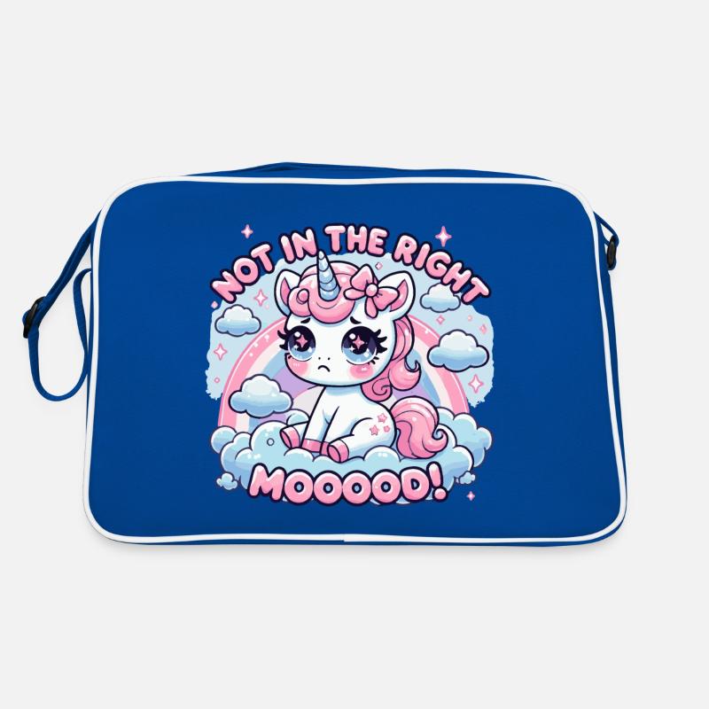Licorne triste dans « Pas d’humeur » Sac Retro