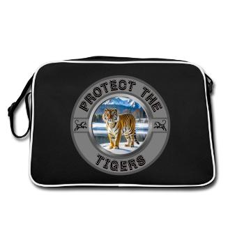 Protect the Tigers - Retro Bag - black/white - Back