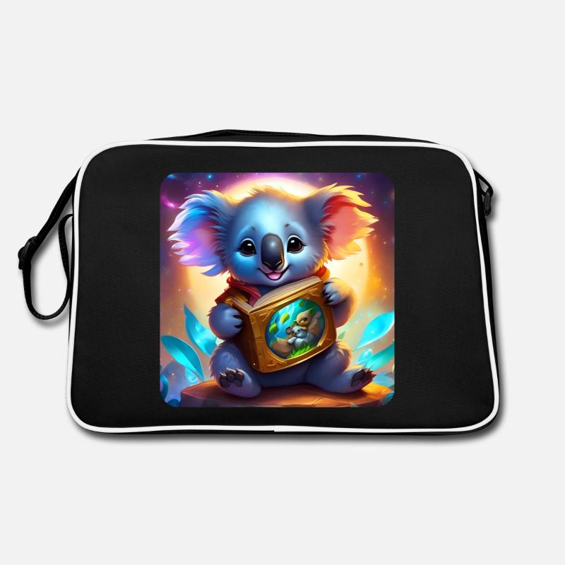 Ours koala mignon avec livre Sac Retro