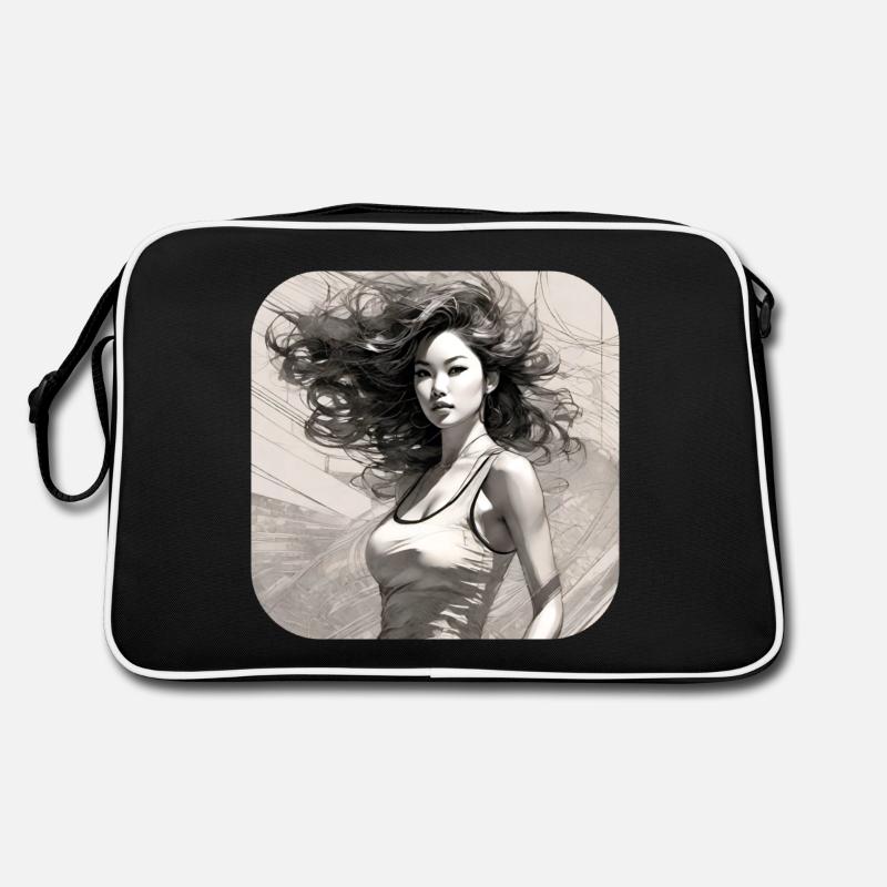 Fille cool - Sac Retro - noir/blanc
