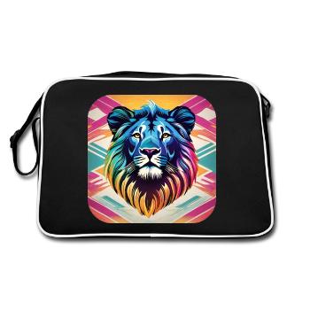 Lion dans un style rétro - Sac Retro - noir/blanc - Dos