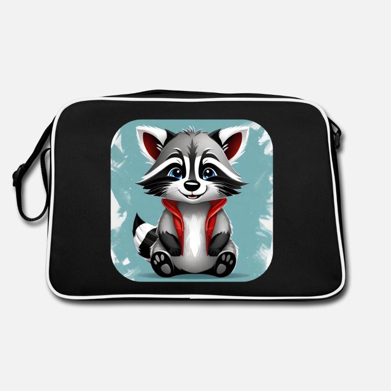 Raton laveur mignon Sac Retro