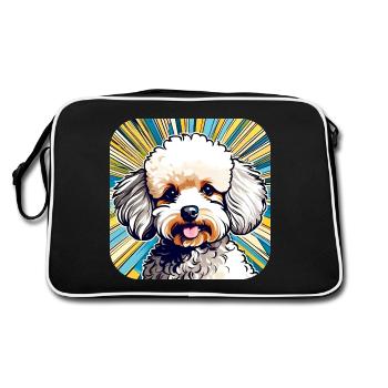Caniche jouet mignon II - Sac Retro - noir/blanc - Dos