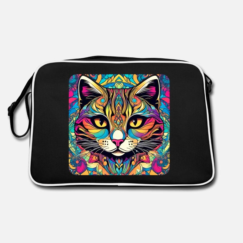 Coole Graffiti Katze Retro Tasche