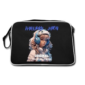 Harajuku Japanese Fashion - Retro Bag - black/white - Back