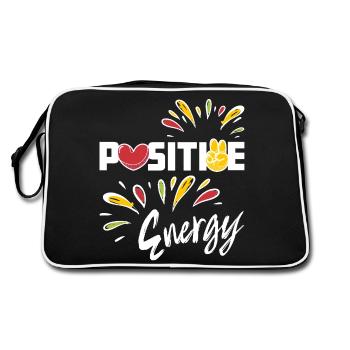 Énergie positive - Optimisme Positivité - Sac Retro - noir/blanc - Dos