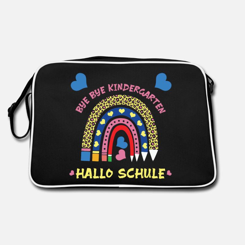 "Byebye Kindergarten - Hallo Schule" Einschulung Retro Tasche