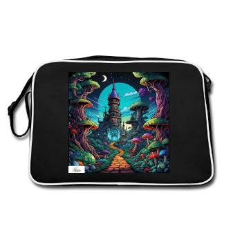 Fantasy land dreamscape - Retro Bag - black/white - Back