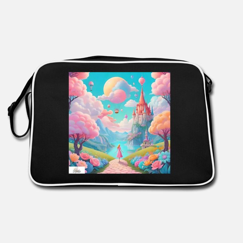 Colorful kingdom dreamscape Retro Bag