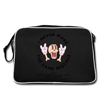 Des erreurs sûres caricature - Sac Retro - noir/blanc - Dos