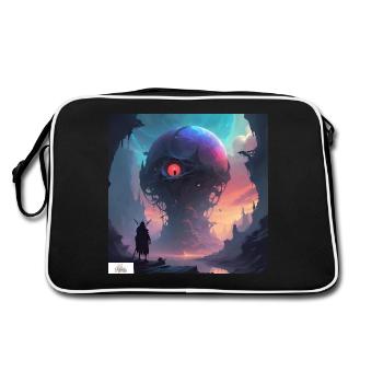 Fork life cartoon - Retro Bag - black/white - Back