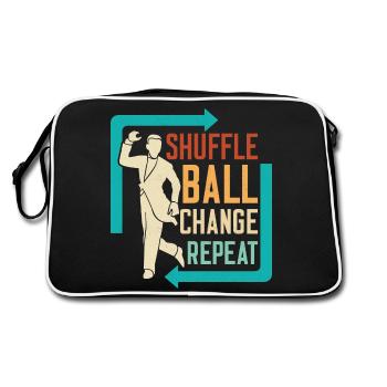 Shuffle, Ball, Change, Repeat Tap Dance Tap Dancer - Retro Bag - black/white - Back