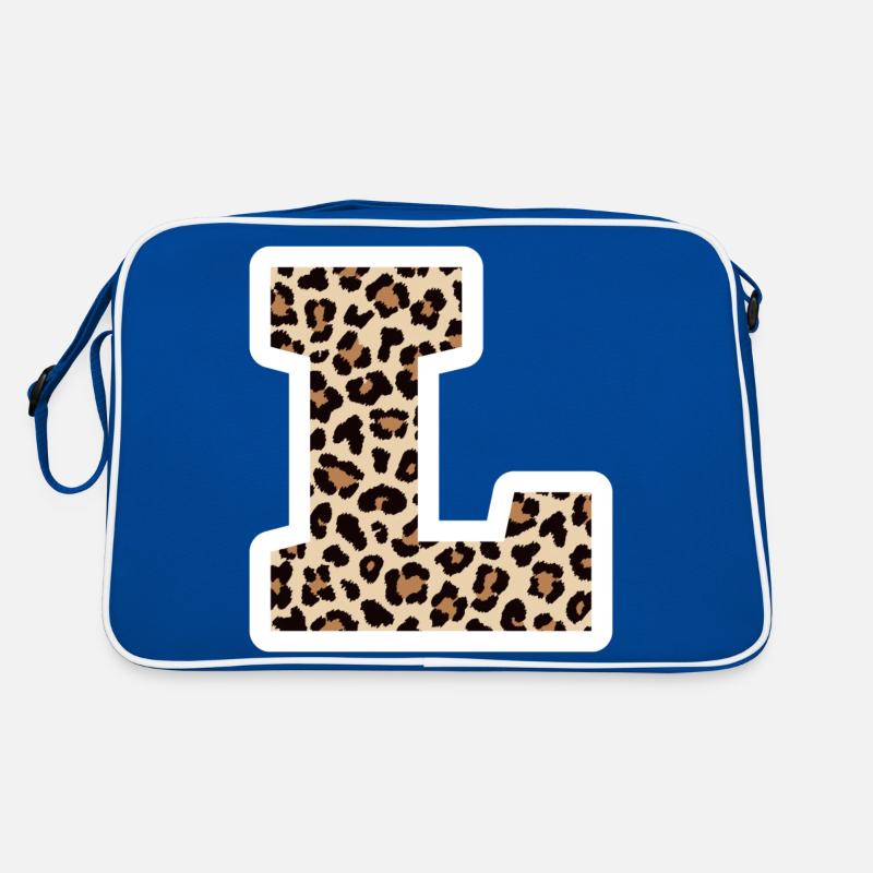 letter L leopard print - birthday gift idea Retro Bag