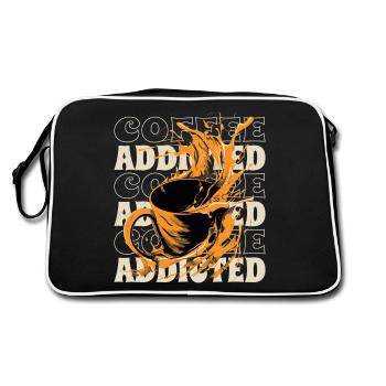 Coffee Coffee Addict Coffee Drinker Coffee Cup - Retro Bag - black/white - Back