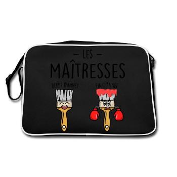 Teachers at the beginning and end of the year - Retro Bag - black/white - Back