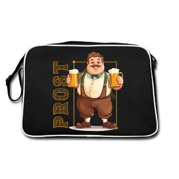 Chope à bière Chope de masse Cheers Booze Lederhosen - Sac Retro - noir/blanc - Dos