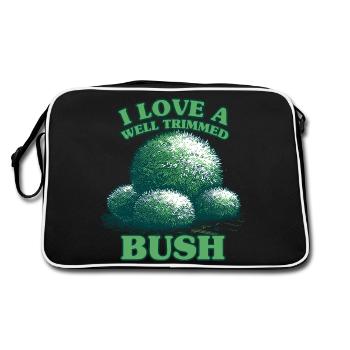 I Love A Well Trimmed Bush - Retro Bag - black/white - Back
