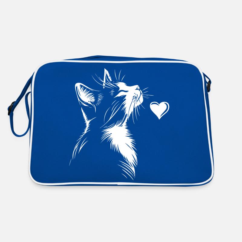 Chats mignons en forme de cœur de chat Sac Retro